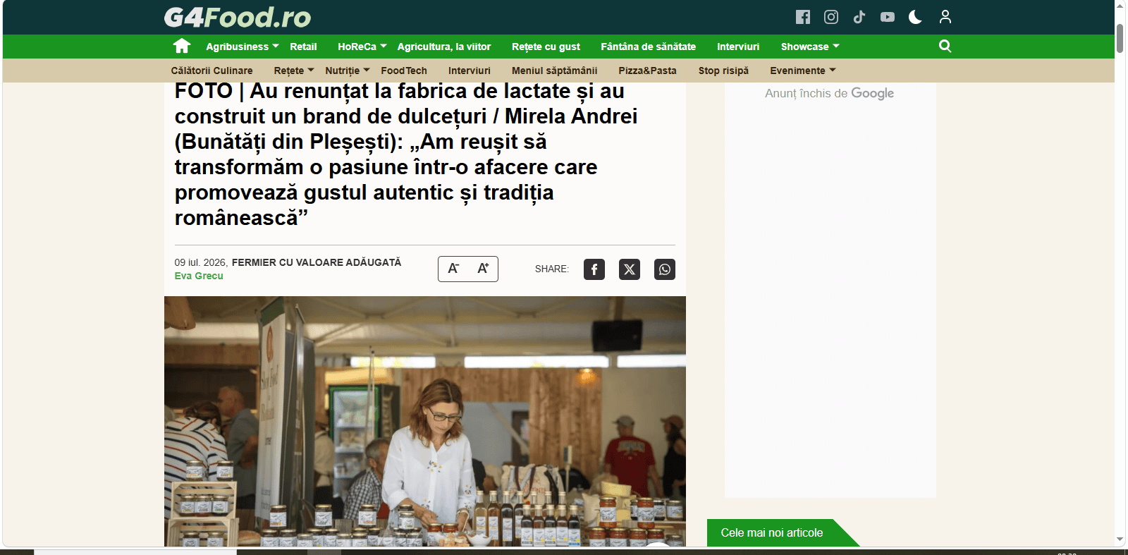 Articol G4Food.ro producător artizanal